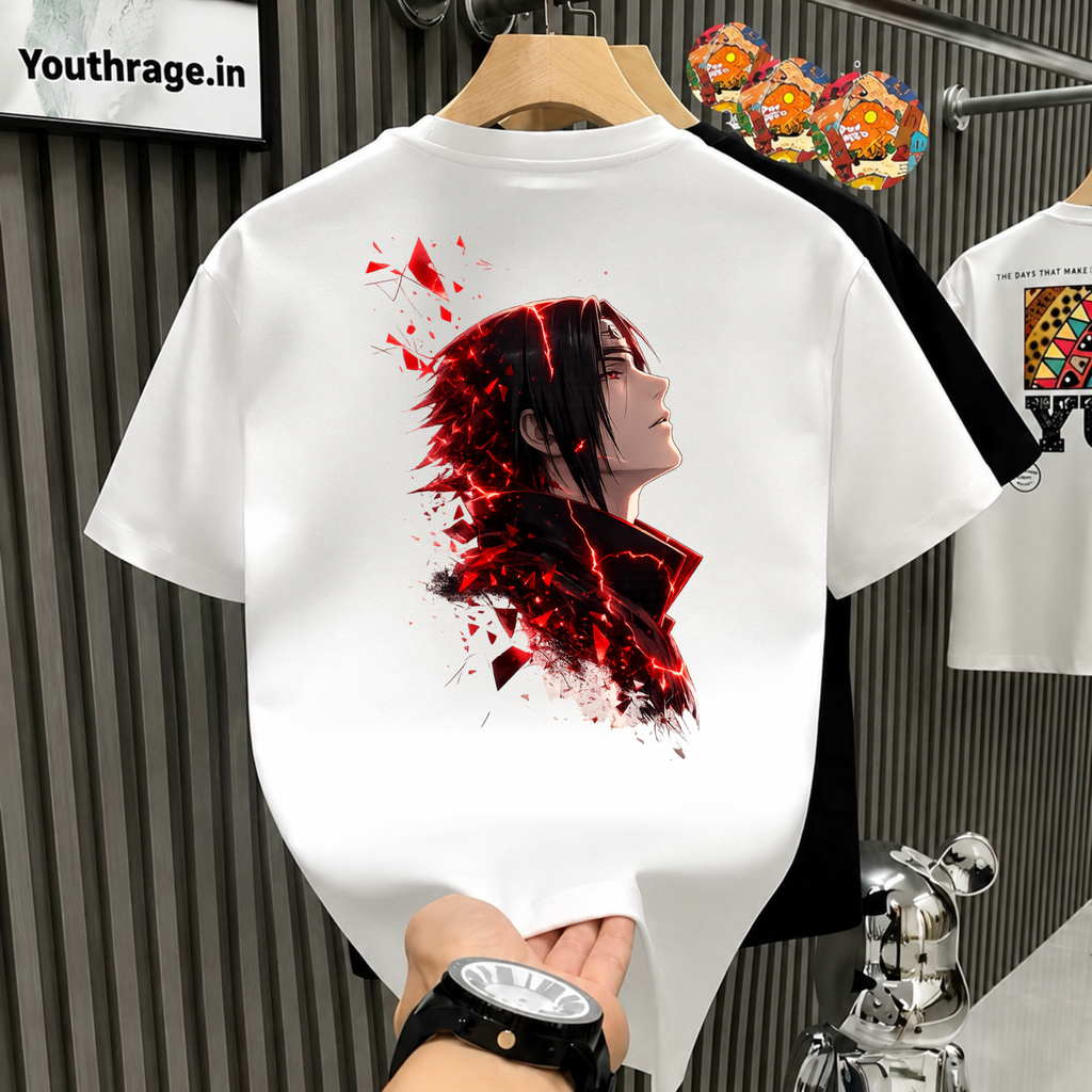 Anime Red Eyes Oversized T-Shirt | Premium Graphic Streetwear Tee