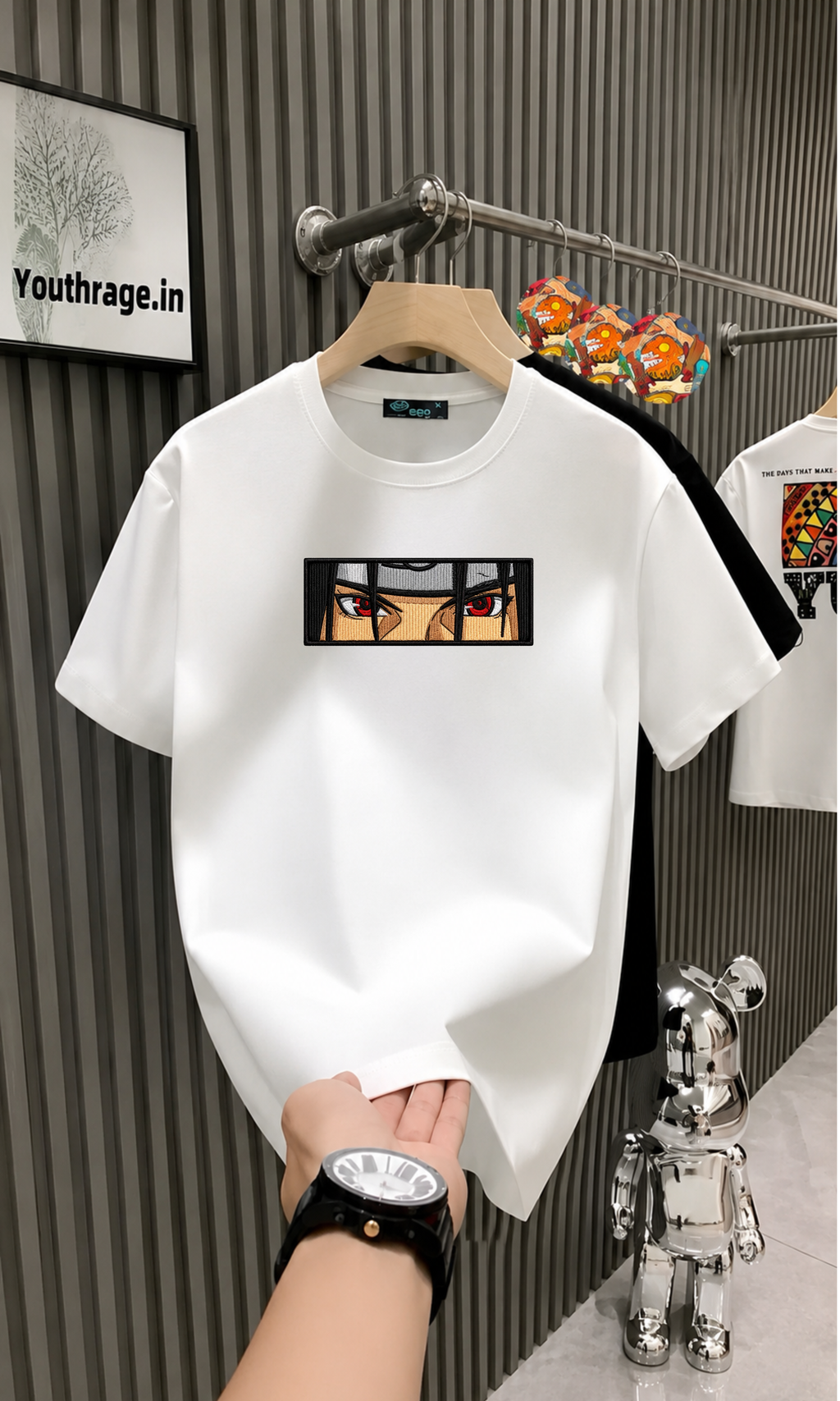 Anime Red Eyes Oversized T-Shirt | Premium Graphic Streetwear Tee
