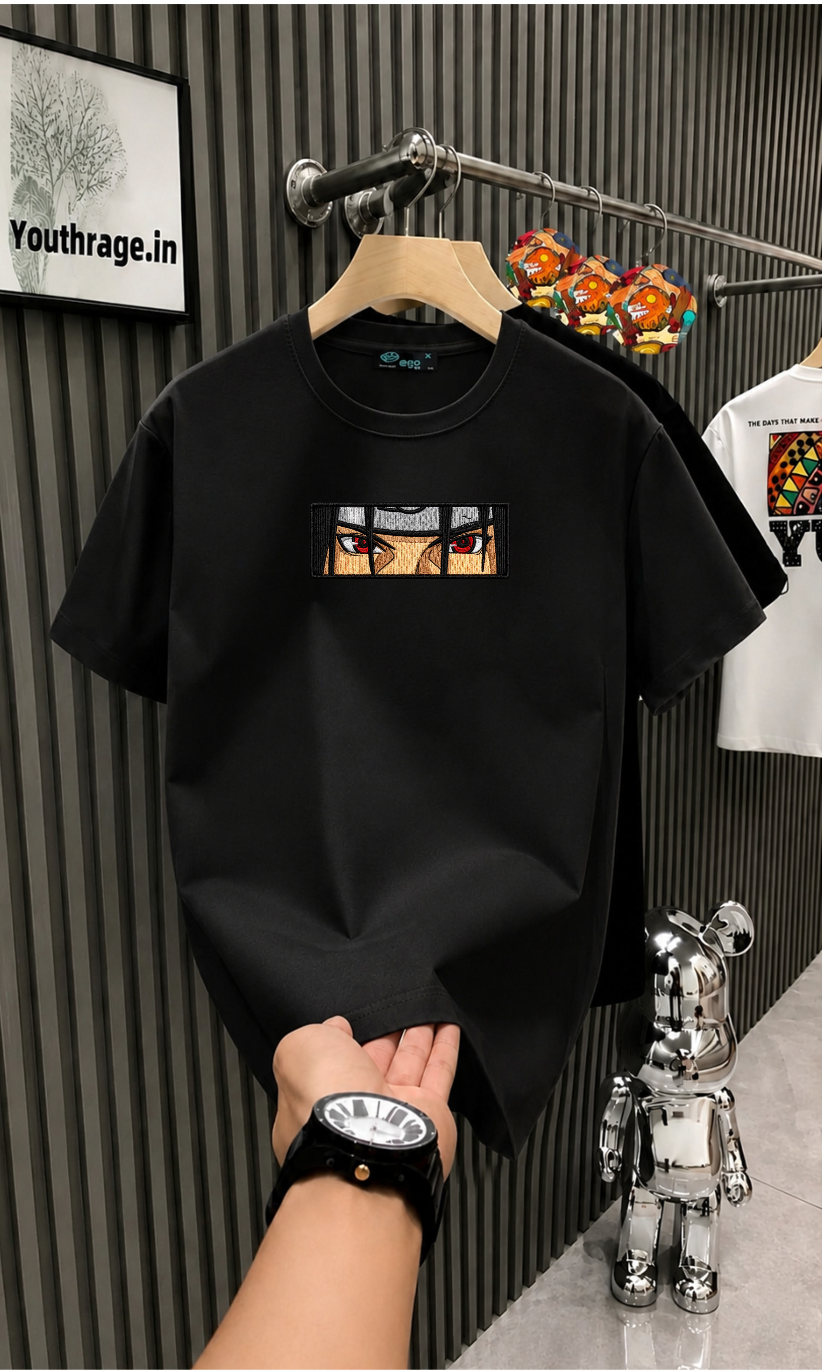 Anime Red Eyes Oversized T-Shirt | Premium Graphic Streetwear Tee