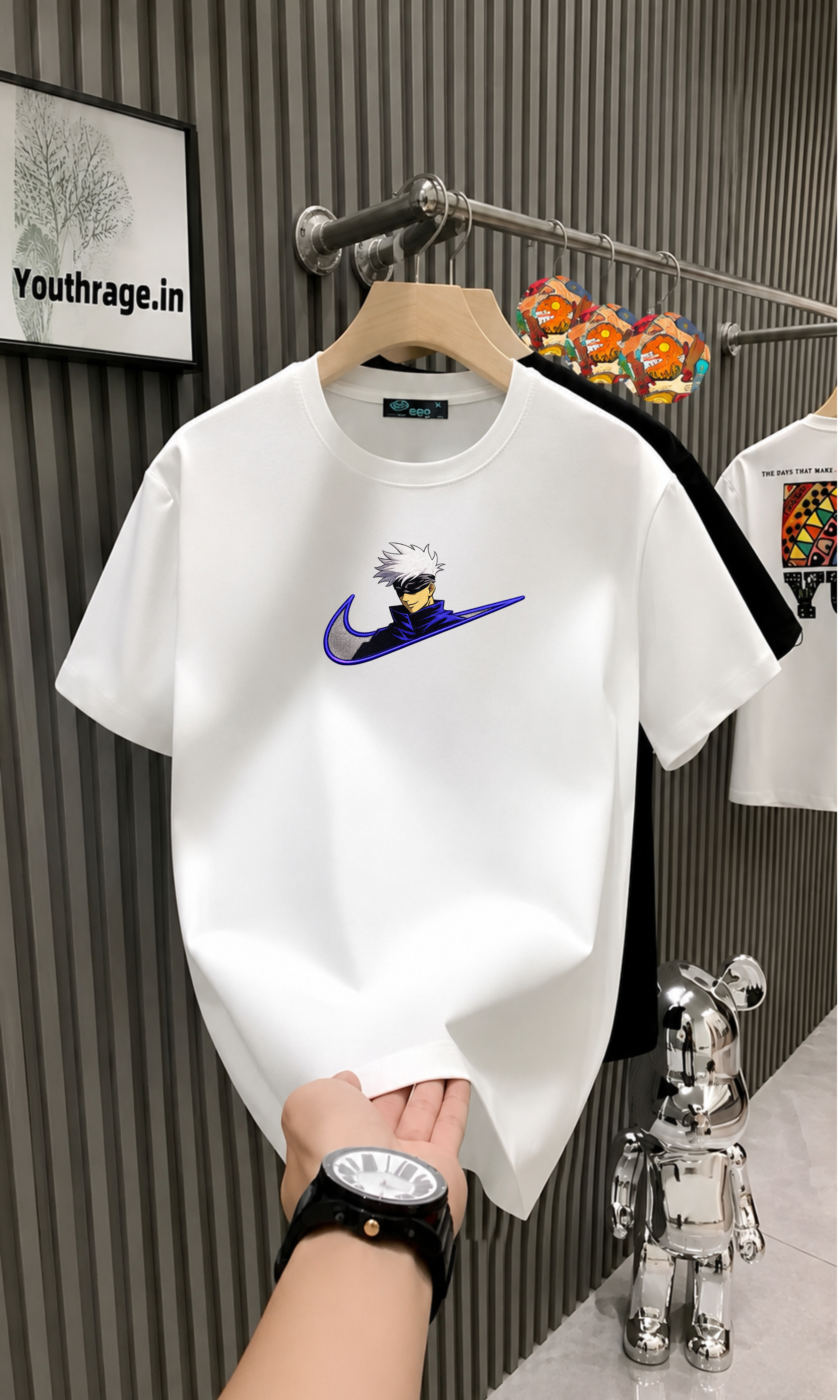 Gojo Anime Oversized T-Shirt | Blue Aura Graphic Tee | Premium Streetwear | Youth rage