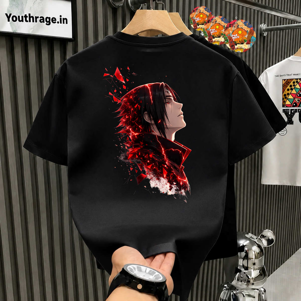 Anime Red Eyes Oversized T-Shirt | Premium Graphic Streetwear Tee