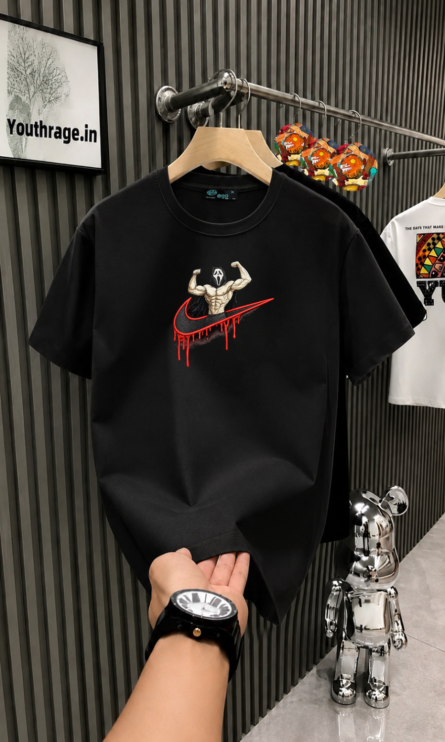 Skull Gym Oversized T-Shirt | Deadlift Graphic Tee | Fitness Streetwear